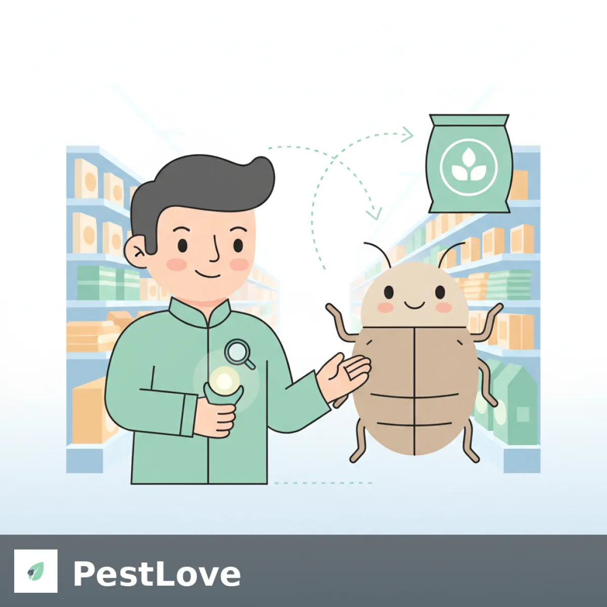 การควบคุมมอดฟันเลื่อยในร้านค้าปลีกสินค้าแบบตักและซูเปอร์มาร์เก็ต