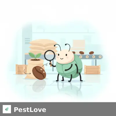 Kaffebeanlus-kontroll i import-/eksportlagre