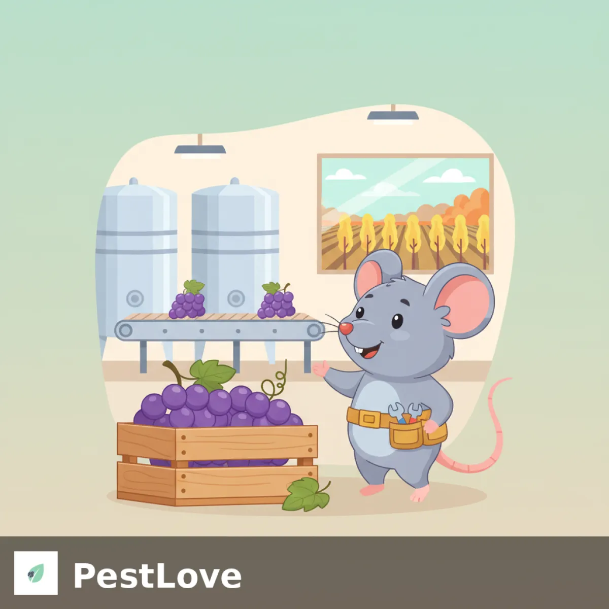 Jyrsijöiden hallinta kaupallisilla viinitarhoilla syksyn sadonkorjuun aikana