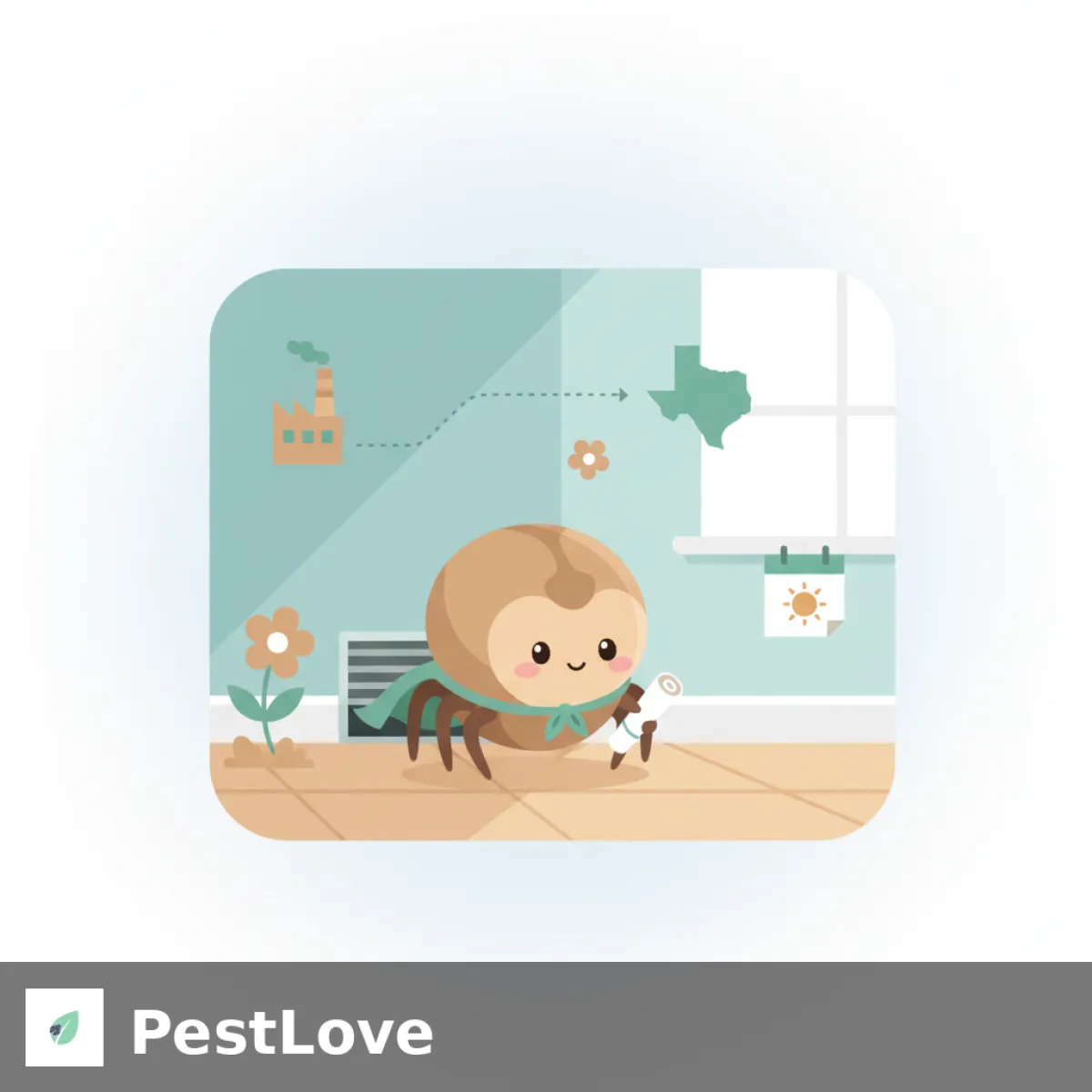 Весенняя активность коричневого паука-отшельника в TX-OK