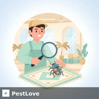 Varied Carpet Beetle June IPM for Qatari Rug Showrooms
