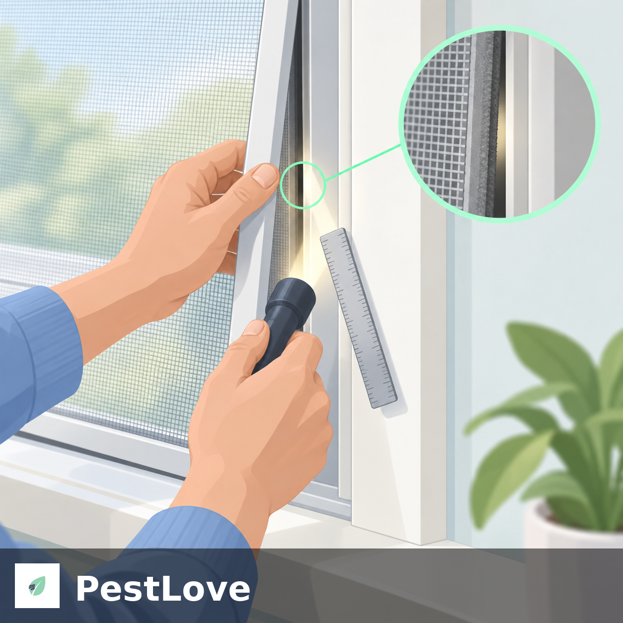 Inspect Window Screens for Insect Entry Gaps