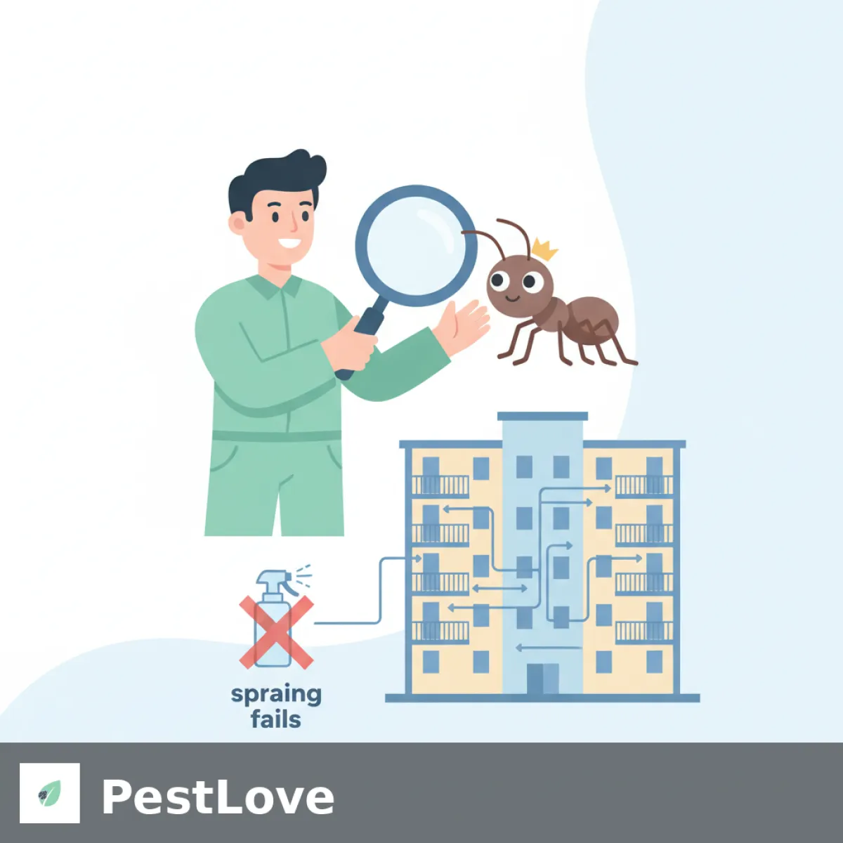 Pharaoh Ant Colonies in Multi-Unit Housing: Why Spraying Fails