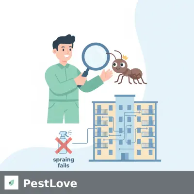 Kolonier av faraomaur i borettslag: Hvorfor sprøyting mislykkes